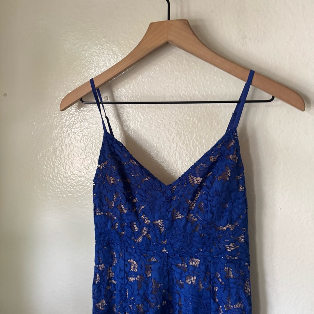 Lulus | One Wish Royal Blue Lace Midi Dress - Picture 3 of 7